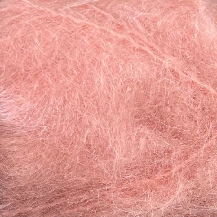 Luxurious 12Ply Mohair Yarn from African Expressions, soft pink hue.