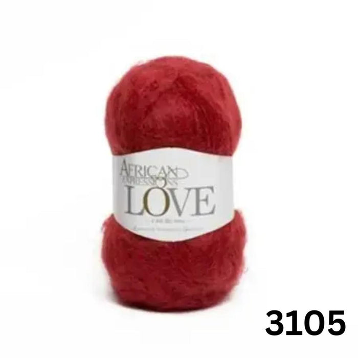 LOVE - African Expressions 12Ply Mohair-Yarn-African Expressions-Rococco Red (3105)-Wild & Woolly Yarns