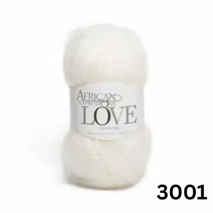LOVE - African Expressions 12Ply Mohair-Yarn-African Expressions-Snow Drift (3001)-Wild & Woolly Yarns