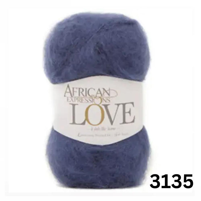 LOVE - African Expressions 12Ply Mohair-Yarn-African Expressions-Tory Blue (3135)-Wild & Woolly Yarns