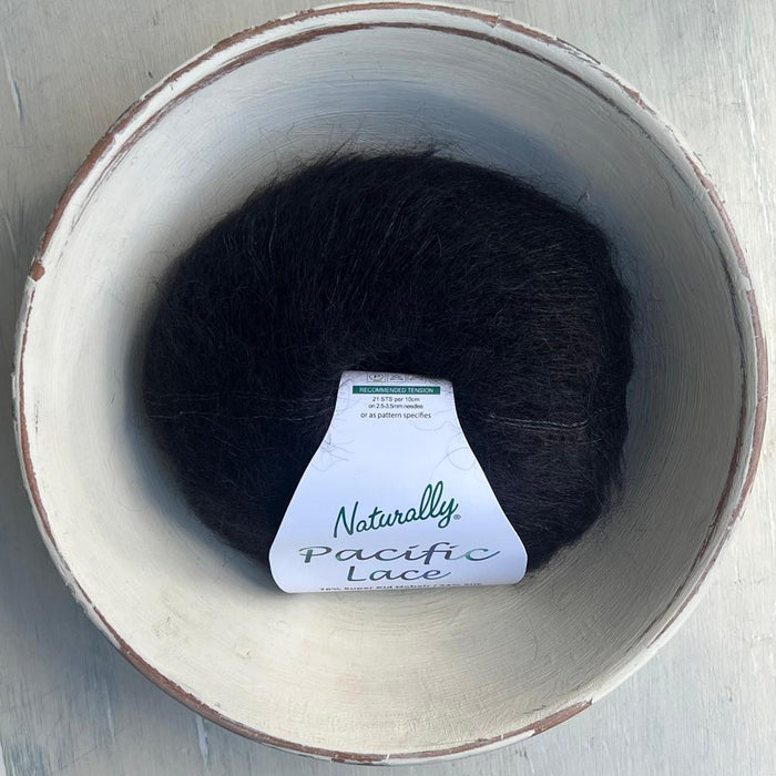 Naturally Pacific Lace | Lace Weight Mohair & Silk Yarn 2ply-Yarn-Wentworth Distributors-Ebony (310)-Wild & Woolly Yarns