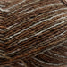 Omana Shawl Collar Sweater & Hat Knit Kit yarn in brown tones.
