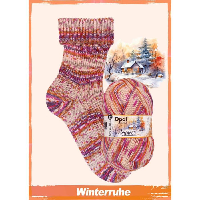 Opal Aquarell Sock Yarn - 4Ply-Yarn-Wentworth Distributors-Winter Rest (11537)-Wild & Woolly Yarns