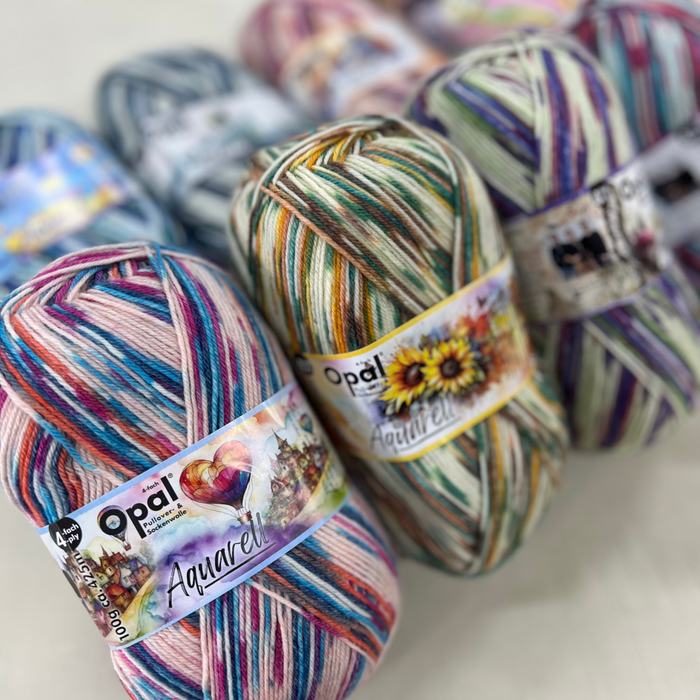 Opal Aquarell Sock Yarn - 4Ply-Yarn-Wentworth Distributors-Solar Power (11530)-Wild & Woolly Yarns