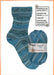 Opal Beauty Balance Sock Yarn - 4Ply in blue tones, featuring a knitted sock and skein, enriched with Edelweiss extract and Vitamin E.