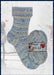 Opal Flair Sock Yarn 4Ply with self-striping pattern in blue and orange tones.