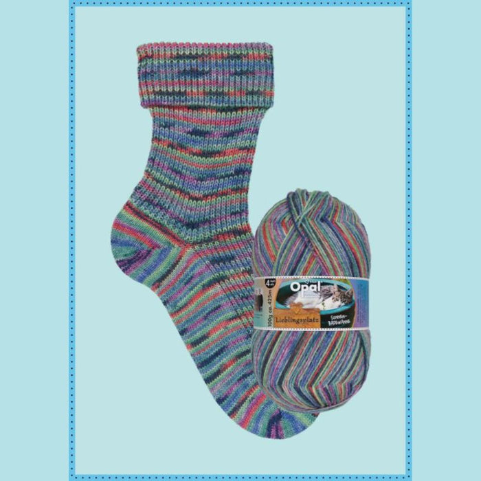 Opal Lieblingsplatz Sock Yarn - 4Ply-Yarn-Wentworth Distributors-Sun Bathtub (11460)-Wild & Woolly Yarns