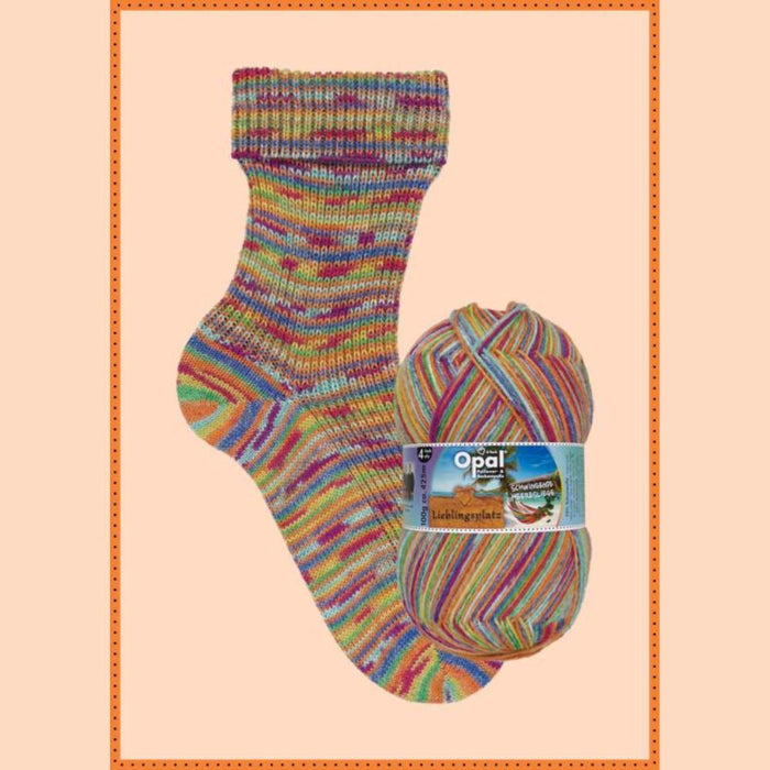 Opal Lieblingsplatz Sock Yarn - 4Ply-Yarn-Wentworth Distributors-Sun Bathtub (11460)-Wild & Woolly Yarns