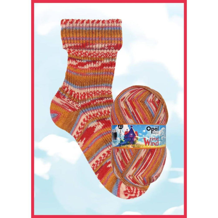 Opal Wirbelwind Sock Yarn - 4Ply-Yarn-Wentworth Distributors-Beautiful Weather (11473)-Wild & Woolly Yarns