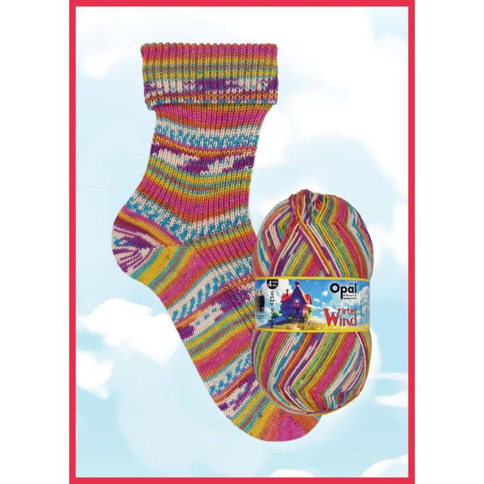 Opal Wirbelwind Sock Yarn - 4Ply-Yarn-Wentworth Distributors-Bright Rainbow (11474)-Wild & Woolly Yarns