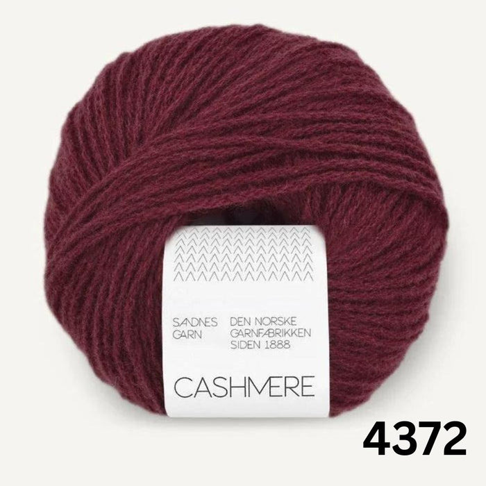 Sandnes Garn Cashmere | 100% Cashmere Yarn-Yarn-The Ribbon Rose-Burgundy (4372)-Wild & Woolly Yarns