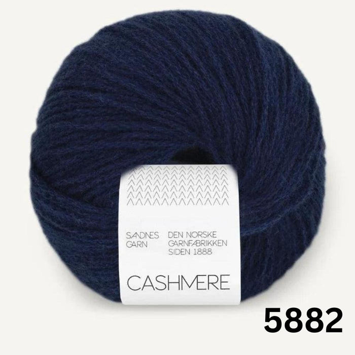 Sandnes Garn Cashmere | 100% Cashmere Yarn-Yarn-The Ribbon Rose-Dark Navy (5882)-Wild & Woolly Yarns