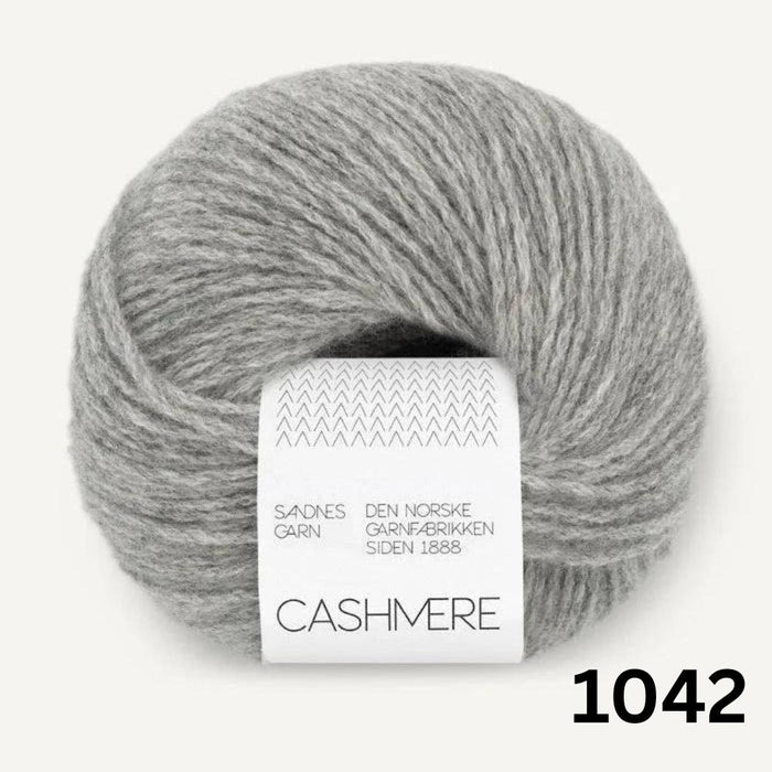 Sandnes Garn Cashmere | 100% Cashmere Yarn-Yarn-The Ribbon Rose-Grey Melange (1042)-Wild & Woolly Yarns