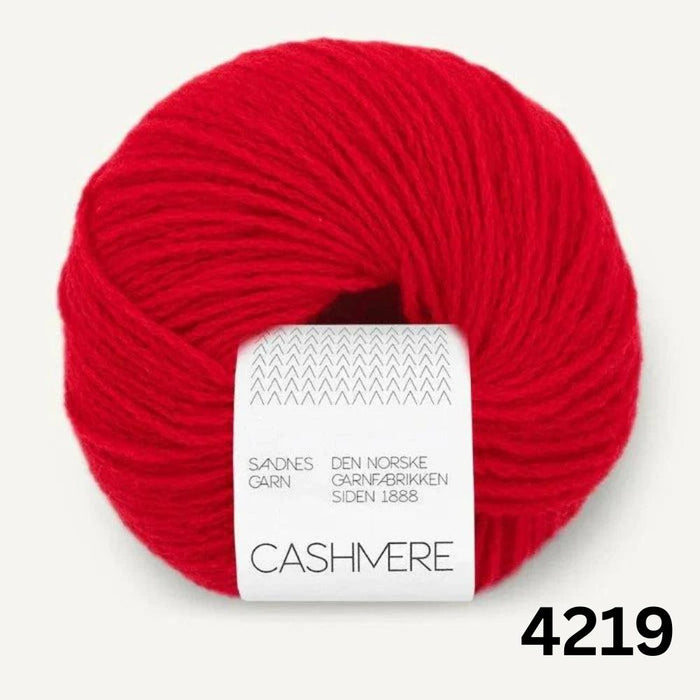 Sandnes Garn Cashmere | 100% Cashmere Yarn-Yarn-The Ribbon Rose-True Red (4219)-Wild & Woolly Yarns