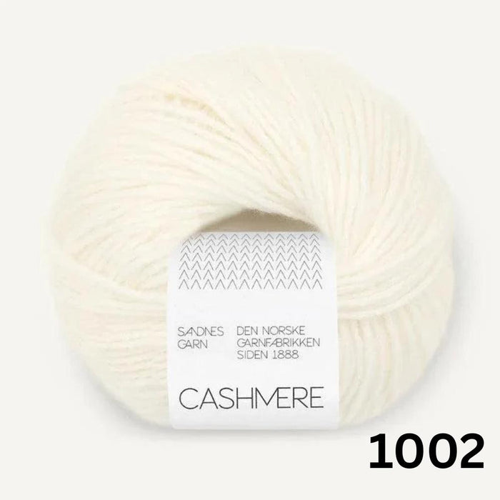 Sandnes Garn Cashmere | 100% Cashmere Yarn-Yarn-The Ribbon Rose-White (1002)-Wild & Woolly Yarns