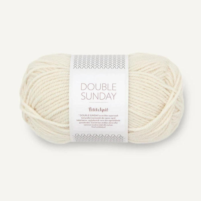 Sandnes Garn Double Sunday - 8ply-Yarn-Sandnes Garn-White (1001)-Wild & Woolly Yarns
