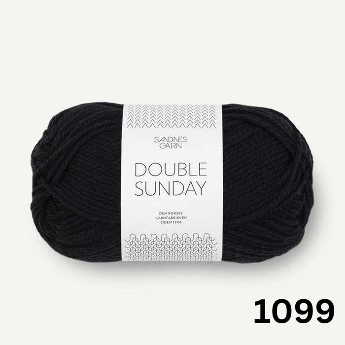 Sandnes Garn Double Sunday - 8ply-Yarn-Sandnes Garn-Black (1099)-Wild & Woolly Yarns