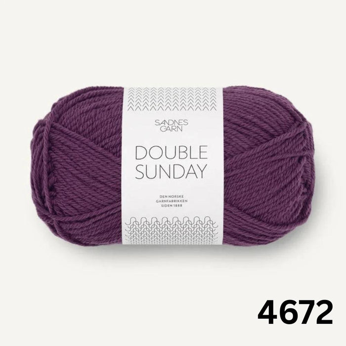 Sandnes Garn Double Sunday - 8ply-Yarn-Sandnes Garn-Blackberry Juice (4672)-Wild & Woolly Yarns