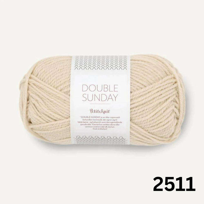 Sille Slipover Knit Kit-Needlecraft Kits-Wild & Woolly Yarns-XSmall-Almond (2511)-Wild & Woolly Yarns