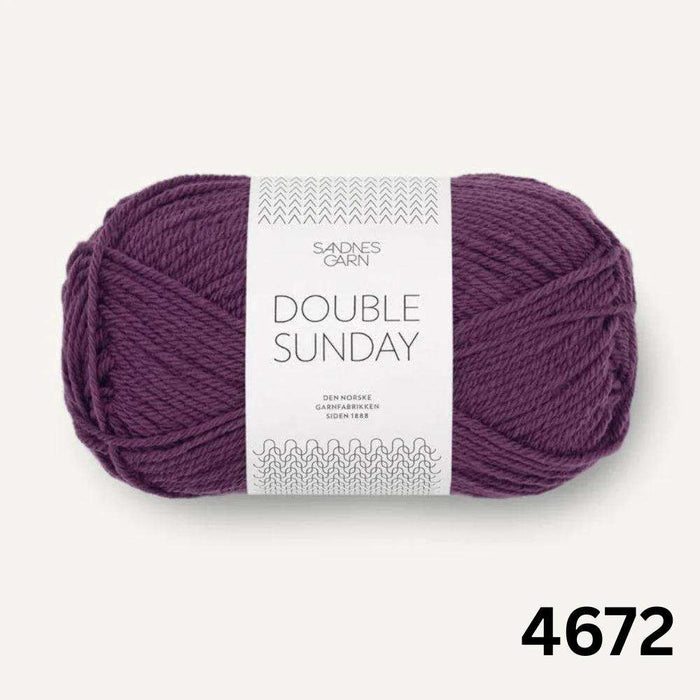 Sille Slipover Knit Kit-Needlecraft Kits-Wild & Woolly Yarns-XSmall-Blackberry Juice (4672)-Wild & Woolly Yarns
