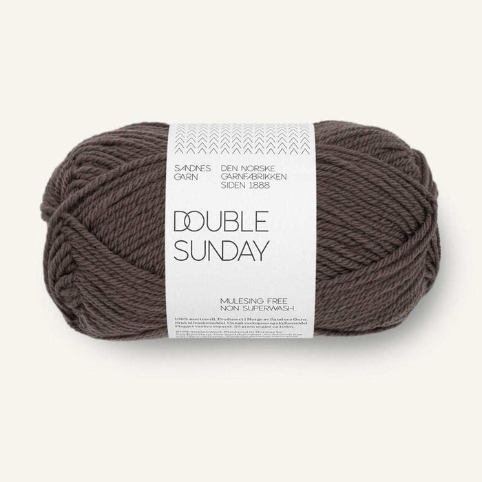 Sandnes Garn Double Sunday 8ply DK Merino Yarn 50g-Yarn-The Ribbon Rose-Dark Chocolate (3880) *NEW*-Wild & Woolly Yarns