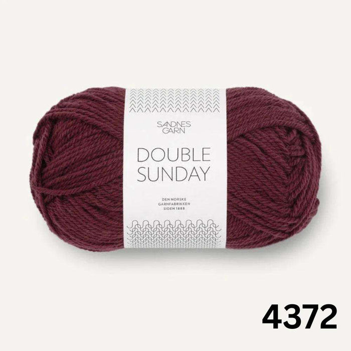 Sille Slipover Knit Kit-Needlecraft Kits-Wild & Woolly Yarns-XSmall-Deep Burgundy (4372)-Wild & Woolly Yarns