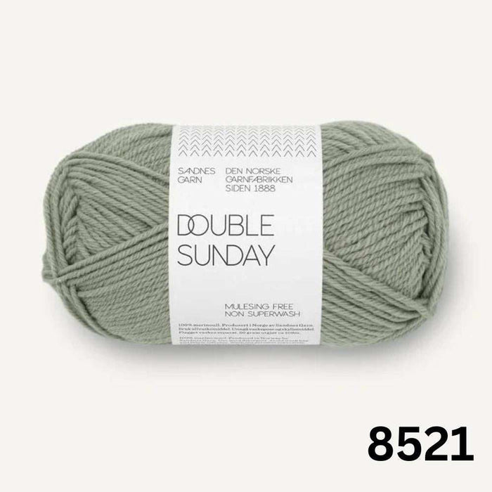 Sille Slipover Knit Kit-Needlecraft Kits-Wild & Woolly Yarns-XSmall-Dusty Light Green (8521)-Wild & Woolly Yarns