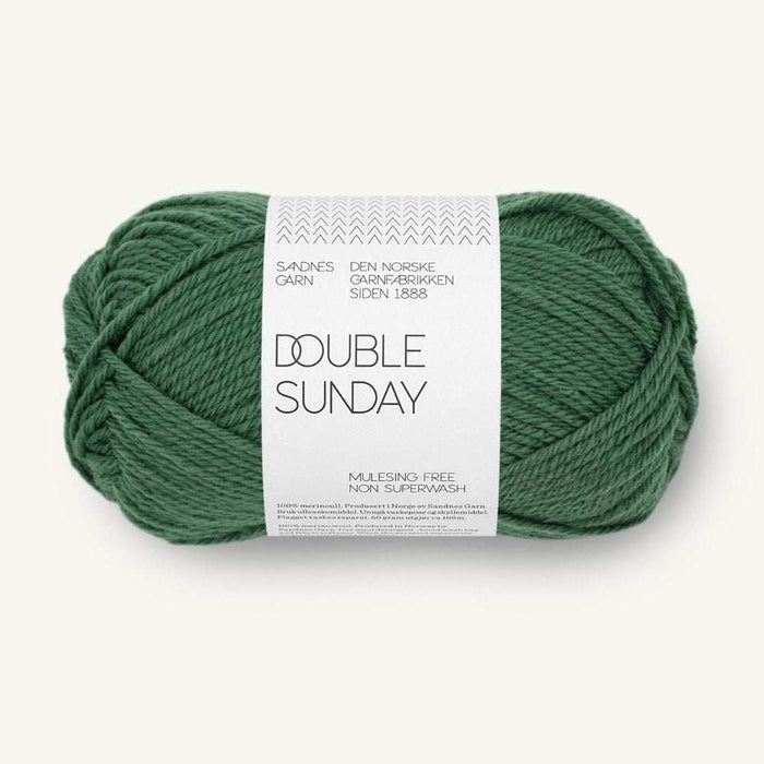 Sandnes Garn Double Sunday 8ply DK Merino Yarn 50g-Yarn-The Ribbon Rose-Elm Green (8073) *NEW*-Wild & Woolly Yarns