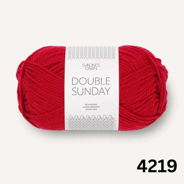 Sille Slipover Knit Kit-Needlecraft Kits-Wild & Woolly Yarns-XSmall-Red (4219)-Wild & Woolly Yarns