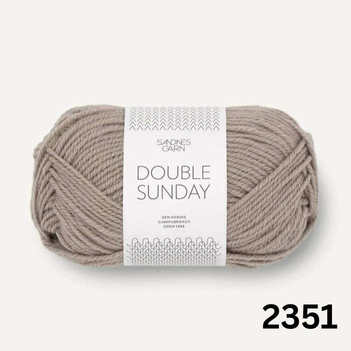 Sille Slipover Knit Kit-Needlecraft Kits-Wild & Woolly Yarns-XSmall-Taupe (2351)-Wild & Woolly Yarns