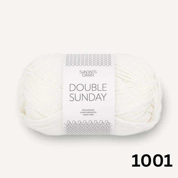 Sille Slipover Knit Kit-Needlecraft Kits-Wild & Woolly Yarns-XSmall-White (1001)-Wild & Woolly Yarns
