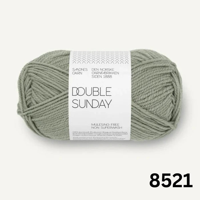 Sandnes Garn Double Sunday - 8ply-Yarn-Sandnes Garn-Dusty Light Green (8521)-Wild & Woolly Yarns