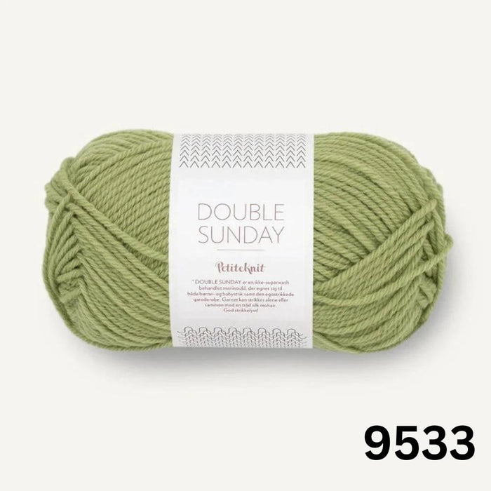 Sandnes Garn Double Sunday - 8ply-Yarn-Sandnes Garn-Green Tea (9533)-Wild & Woolly Yarns