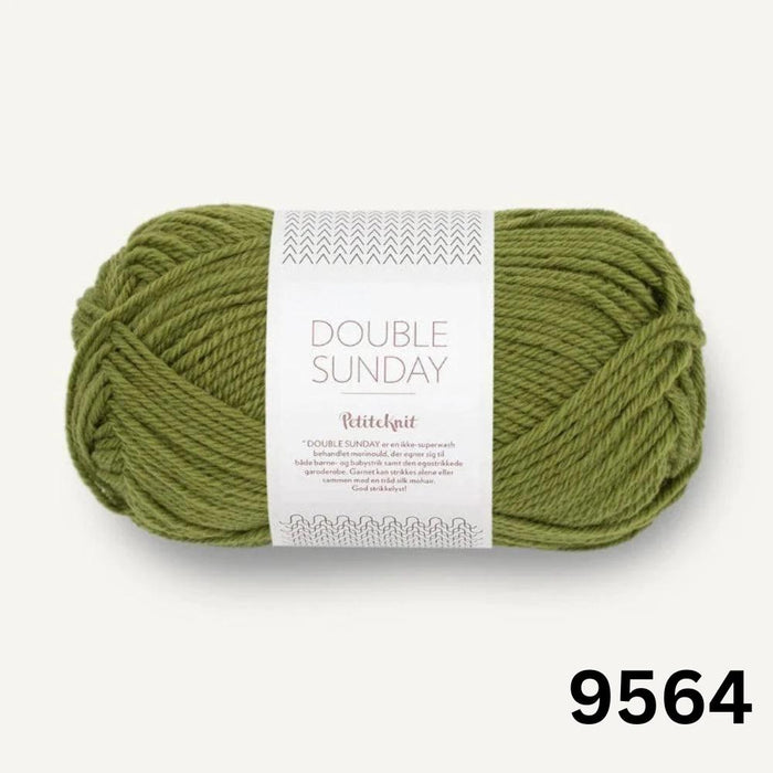 Sandnes Garn Double Sunday - 8ply-Yarn-Sandnes Garn-Matcha (9564)-Wild & Woolly Yarns
