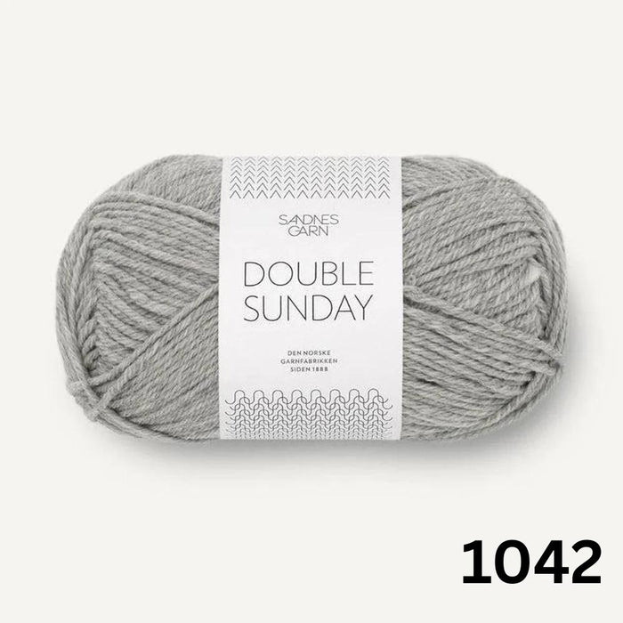 Sandnes Garn Double Sunday - 8ply-Yarn-Sandnes Garn-Mottled Grey (1042)-Wild & Woolly Yarns