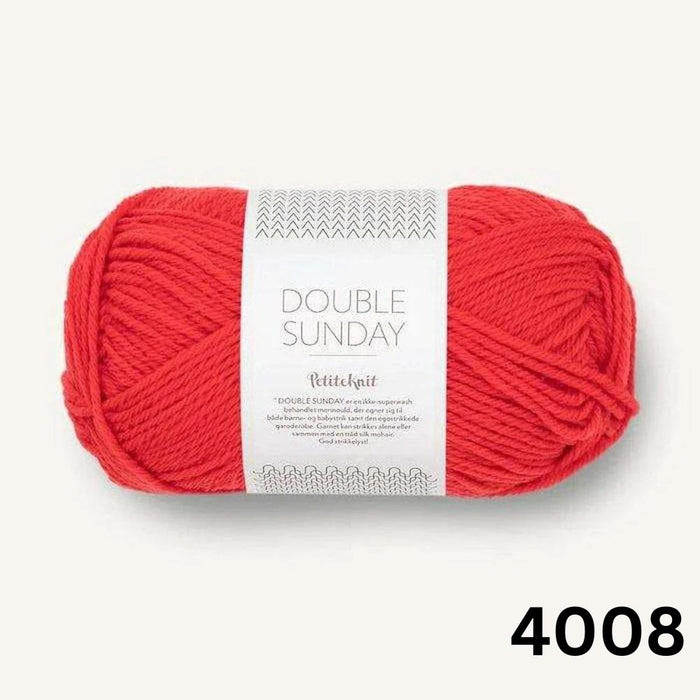 Sandnes Garn Double Sunday - 8ply-Yarn-Sandnes Garn-Poppy (4008)-Wild & Woolly Yarns