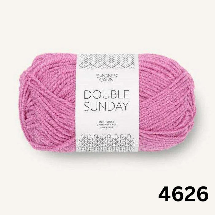Sandnes Garn Double Sunday - 8ply-Yarn-Sandnes Garn-Shocking Pink (4626)-Wild & Woolly Yarns