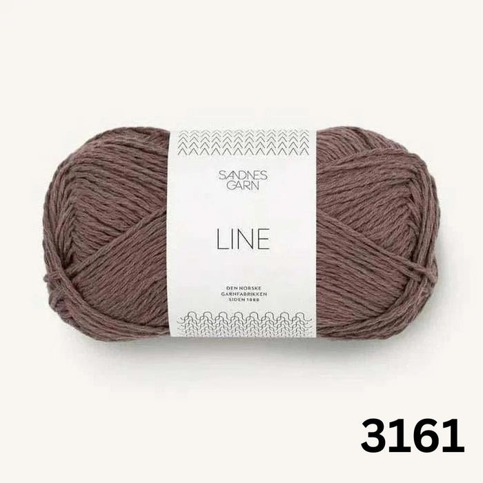 Sandnes Garn Line 8ply Cotton Linen Yarn-Yarn-Sandnes Garn-Acorn (3161)-Wild & Woolly Yarns
