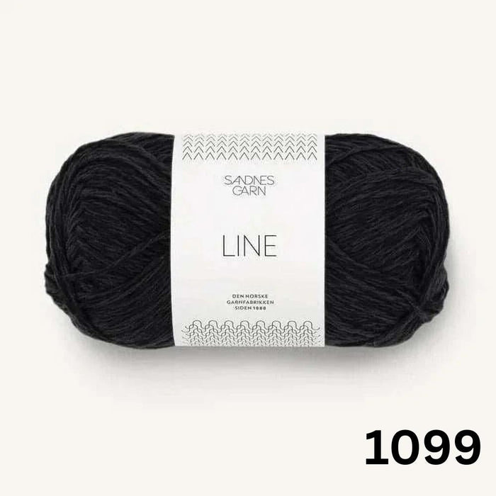 Sandnes Garn Line 8ply Cotton Linen Yarn-Yarn-Sandnes Garn-Black (1099)-Wild & Woolly Yarns