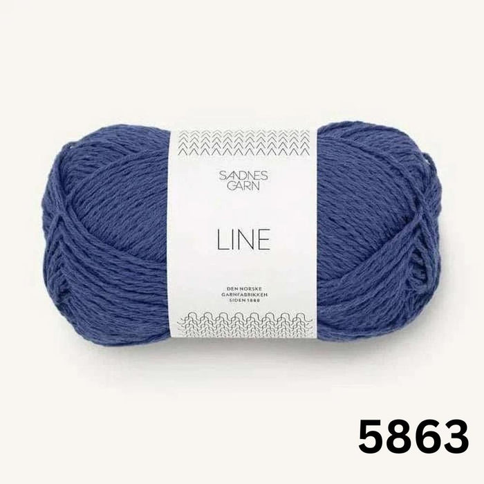 Sandnes Garn Line 8ply Cotton Linen Yarn-Yarn-Sandnes Garn-Blueprint (5863)-Wild & Woolly Yarns