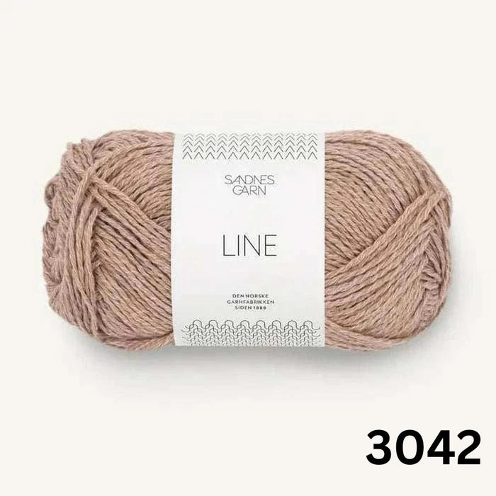 Sandnes Garn Line 8ply Cotton Linen Yarn-Yarn-Sandnes Garn-Cafe au Lait (3042)-Wild & Woolly Yarns