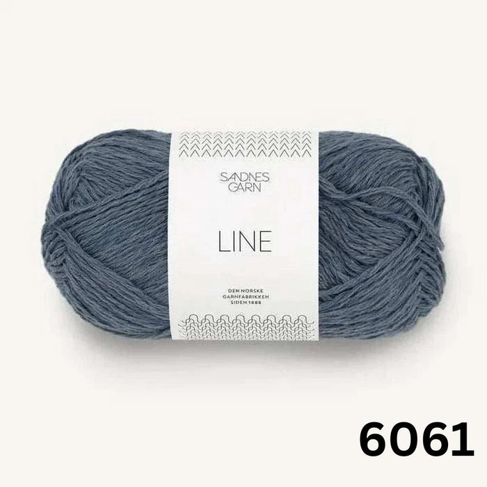 Sandnes Garn Line 8ply Cotton Linen Yarn-Yarn-Sandnes Garn-Dark Blue-Grey (6061)-Wild & Woolly Yarns