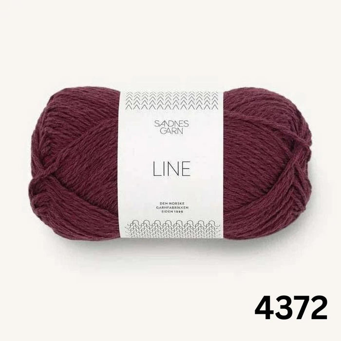 Sandnes Garn Line 8ply Cotton Linen Yarn-Yarn-Sandnes Garn-Deep Burgundy (4372)-Wild & Woolly Yarns