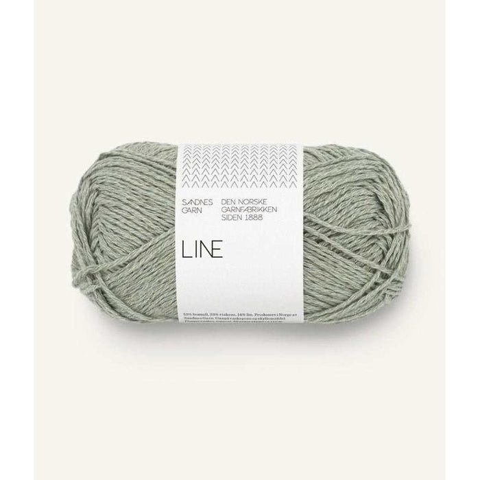 Sandnes Garn Line 8ply Cotton Linen Yarn-Yarn-The Ribbon Rose-Dusty Light Green (8521) *NEW*-Wild & Woolly Yarns