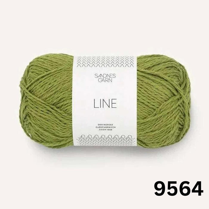 Sandnes Garn Line 8ply Cotton Linen Yarn-Yarn-Sandnes Garn-Matcha (9564)-Wild & Woolly Yarns