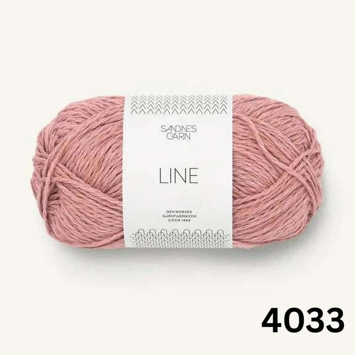 Sandnes Garn Line 8ply Cotton Linen Yarn-Yarn-Sandnes Garn-Peach Blossom (4033)-Wild & Woolly Yarns