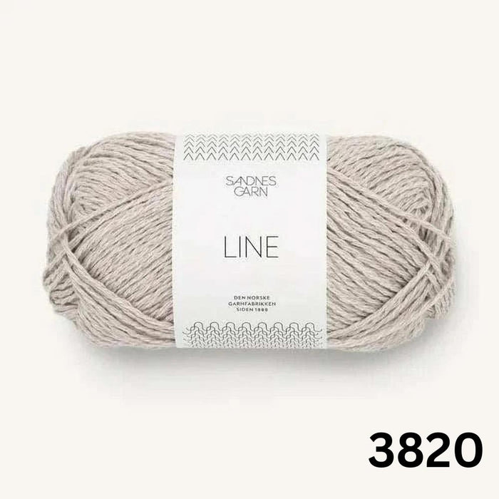 Sandnes Garn Line 8ply Cotton Linen Yarn-Yarn-Sandnes Garn-Pearl Grey (3820)-Wild & Woolly Yarns
