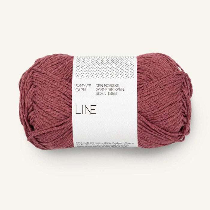 Sandnes Garn Line 8ply Cotton Linen Yarn-Yarn-The Ribbon Rose-Rustic Rose (4353) *NEW*-Wild & Woolly Yarns