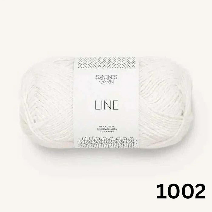 Sandnes Garn Line 8ply Cotton Linen Yarn-Yarn-Sandnes Garn-White (1002)-Wild & Woolly Yarns