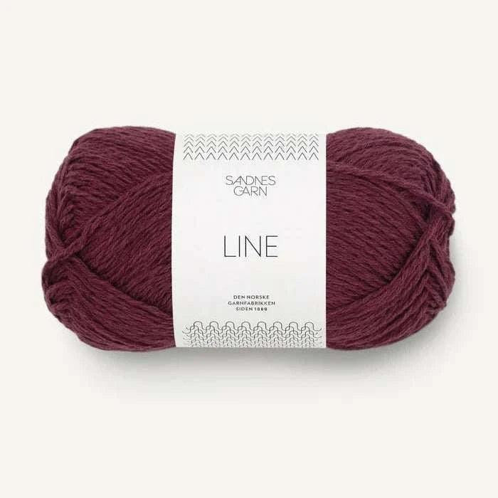 Sandnes Garn Line - 8ply-Yarn-Sandnes Garn-Deep Burgundy (4372)-Wild & Woolly Yarns